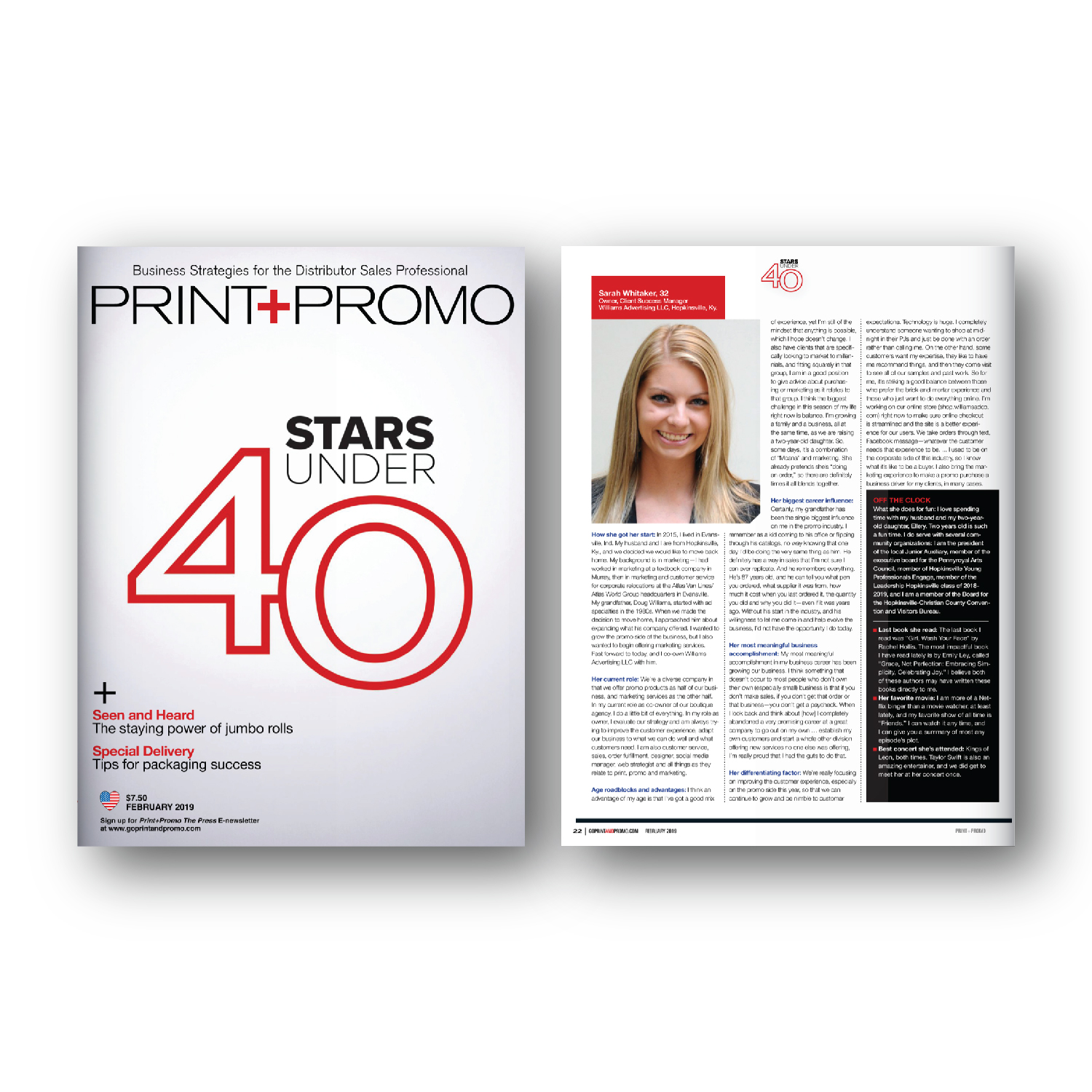 Sarah Whitaker Williams Advertising Top 40 under 40 Promotional Products Industry