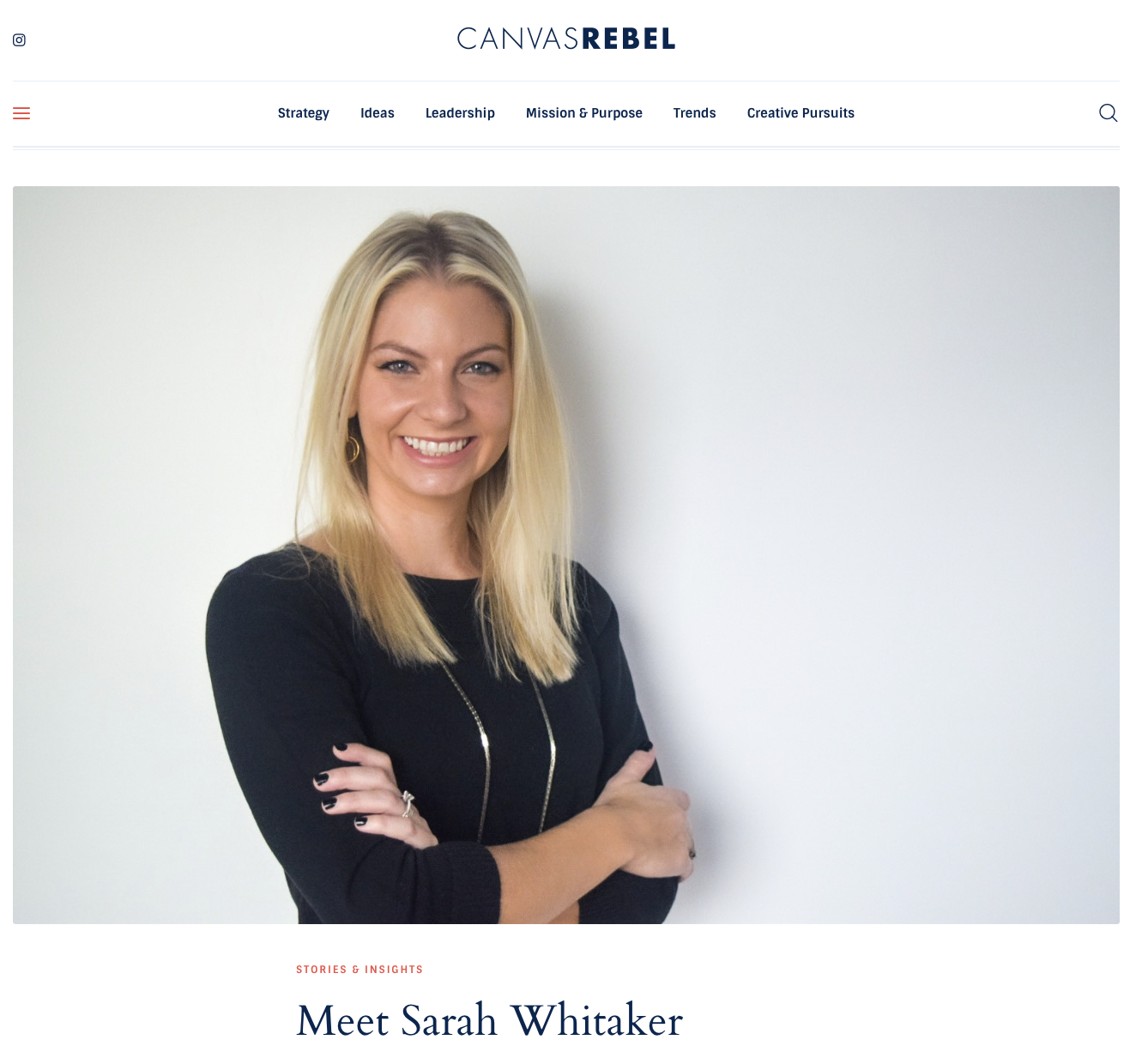 Sarah Whitaker featured on CanvasRebel discussing customer appreciation, referrals, and some of her favorite reads