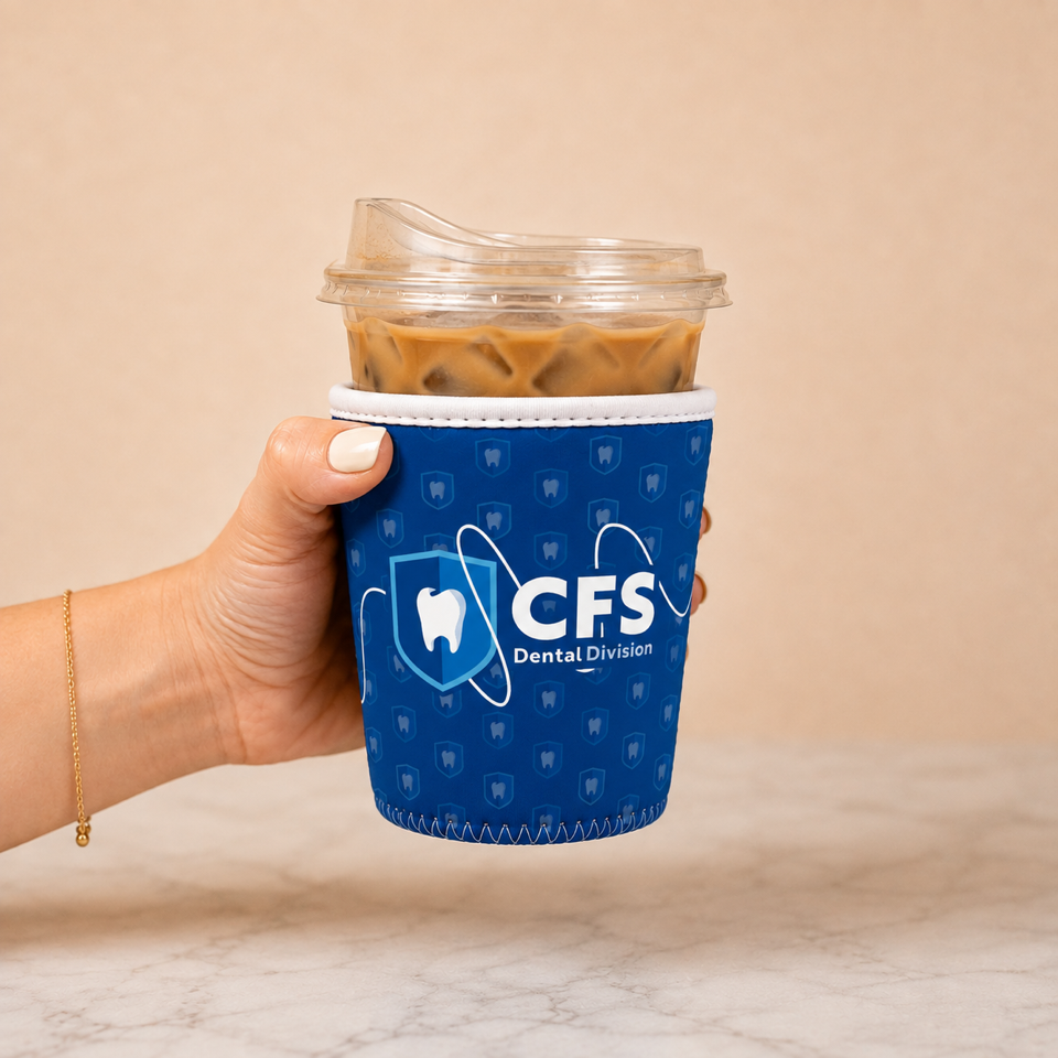 Branded CFS Dental Coffee Sleeve