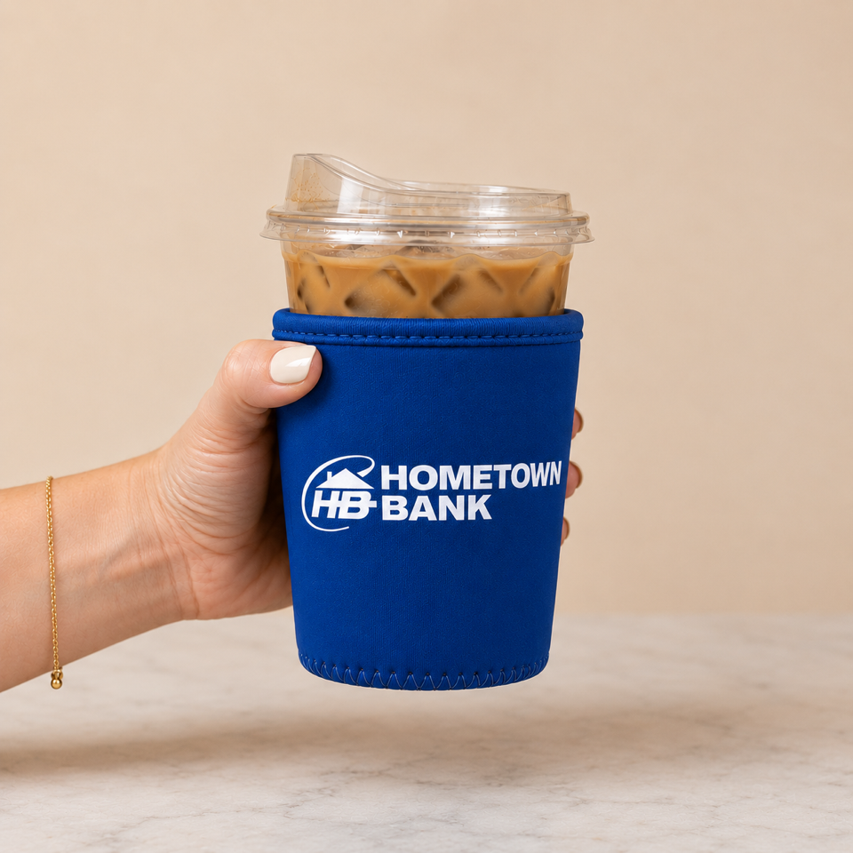 Branded Hometown Bank Coffee Sleeve