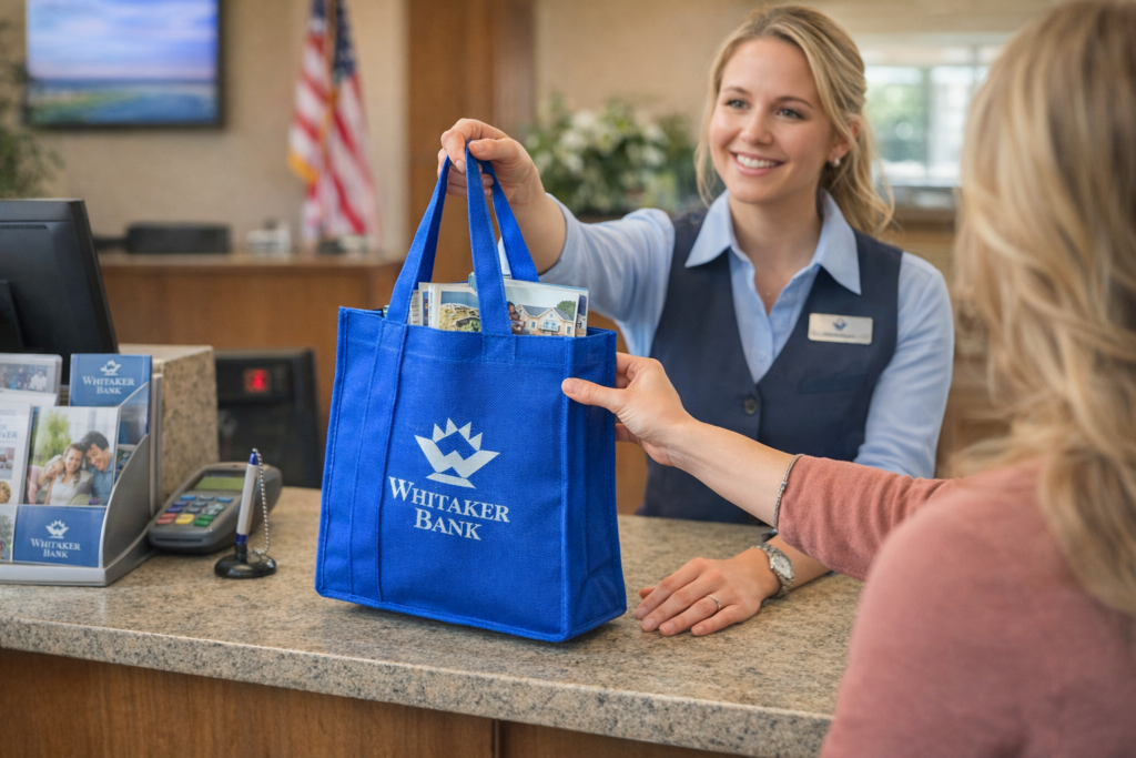 Bank tote bag