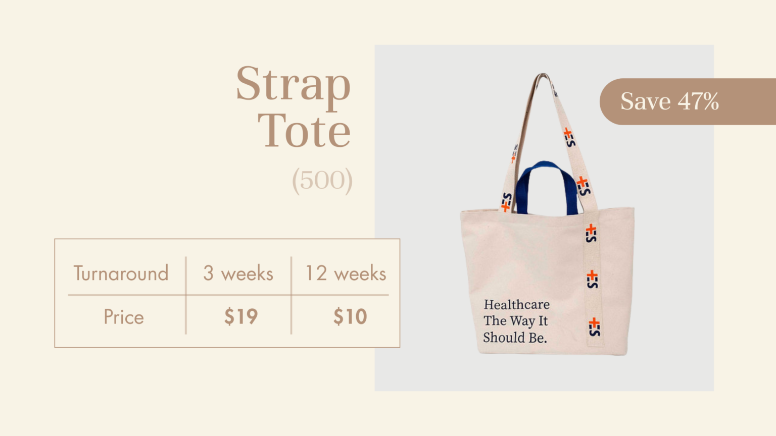 Strap Custom Branded Tote Bag