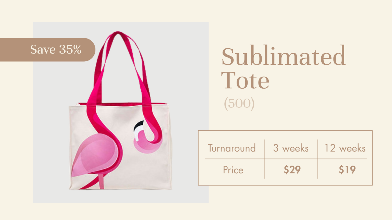 Sublimated Custom Branded Tote Bag